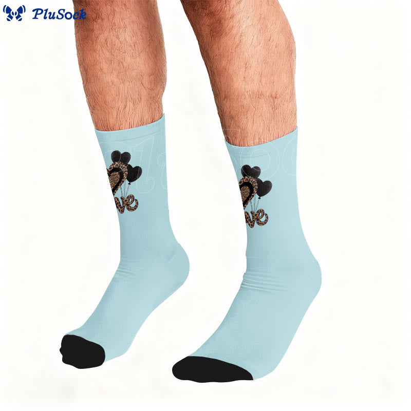 Floral Leopard Print Socks - image 3