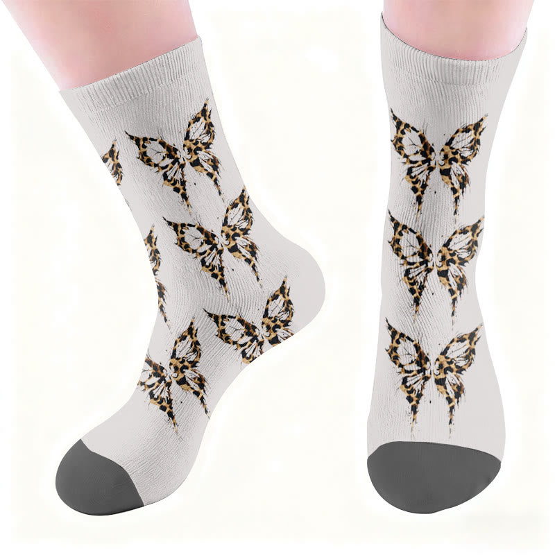 Leopard Butterfly Heart Socks - image 5