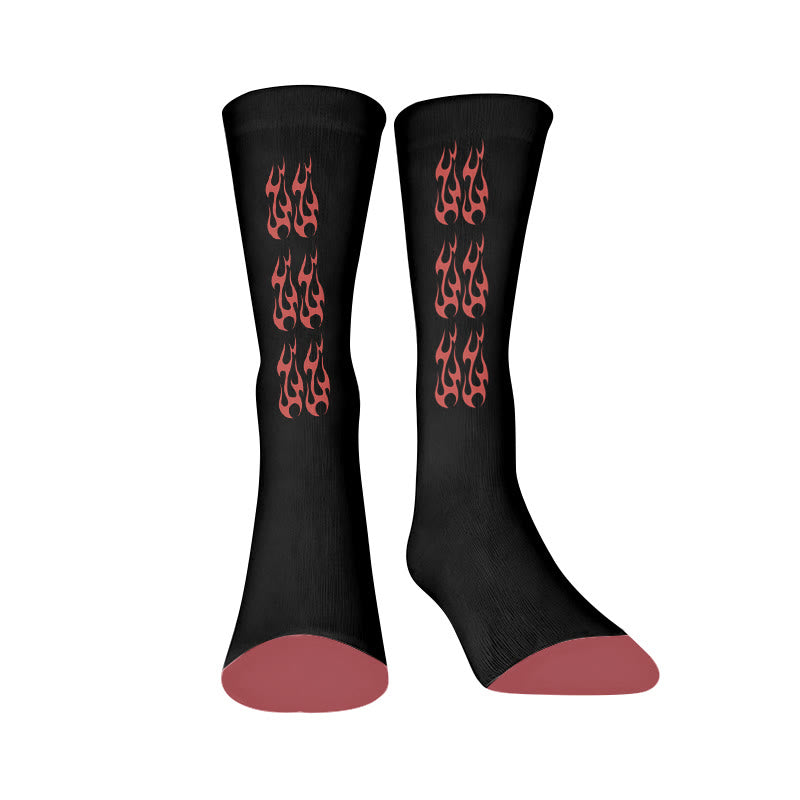 Racing Flag Socks - Flames(1 Pair) - EU37-44(US4-10) - image 9