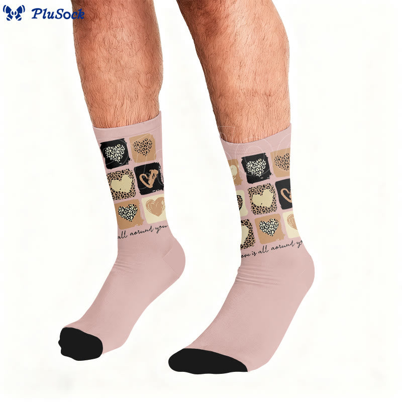 Butterfly Heart Leopard Print Socks - image 2