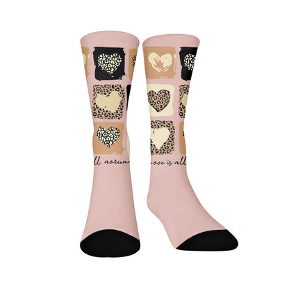Butterfly Heart Leopard Print Socks - Heart(1 Pair) - EU37-44(US4-10) - image 8