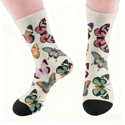 Butterfly Heart Leopard Print Socks - image 4