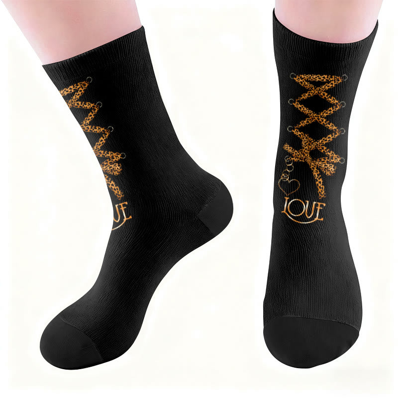 Leopard Print Lips Socks - image 4