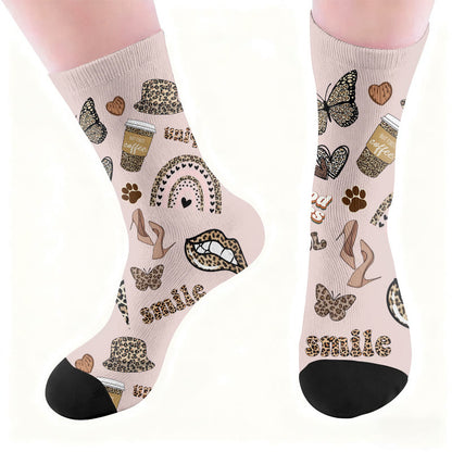Leopard Print Lips Socks - image 6