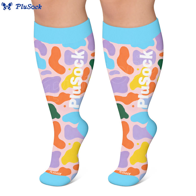Plus Size Jigsaw Dog Paw Compression Socks - image 3
