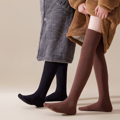 Plus Size Solid Color Thigh High Socks(2 Pairs) - image 4