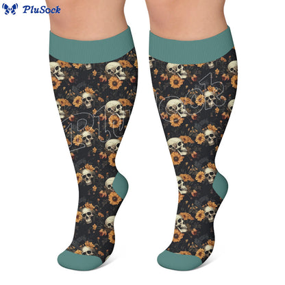 Plus Size Skull Compression Socks - image 3
