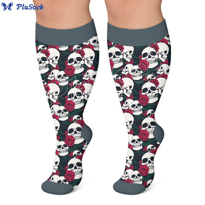 Plus Size Skull Compression Socks - image 2
