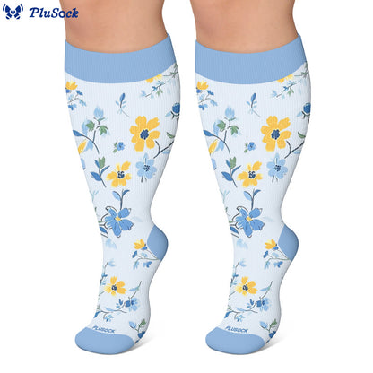 Plus Size Floral Bird Compression Socks - image 4