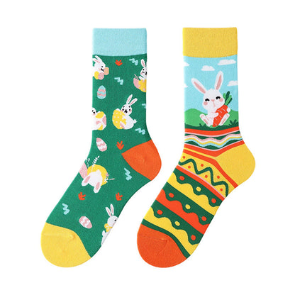 Easter Egg Quarter Socks(3 Pairs) - Yellow - EU36-42(US3-8.5) - image 1