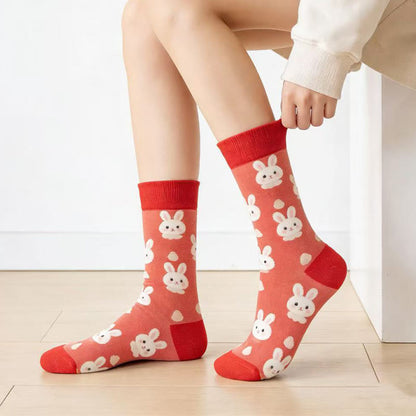 Funny Cartoon Quarter Socks(5 Pairs) - image 1