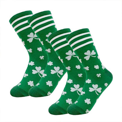 Striped Clover Quarter Socks(3 Pairs) - image 9