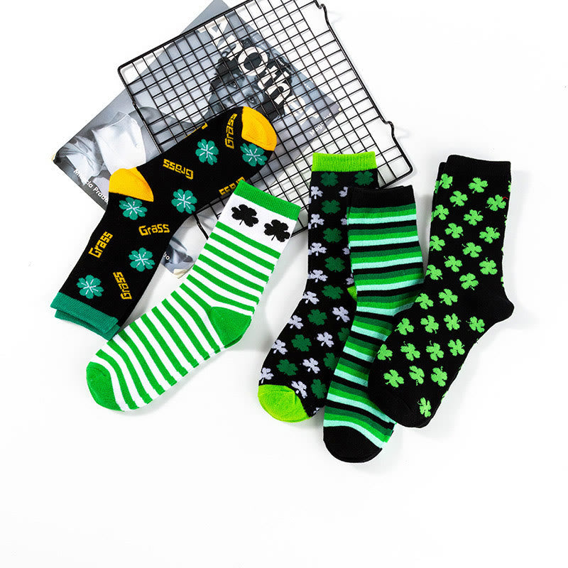Lucky Clover Series Quarter Socks(5 Pairs) - image 14