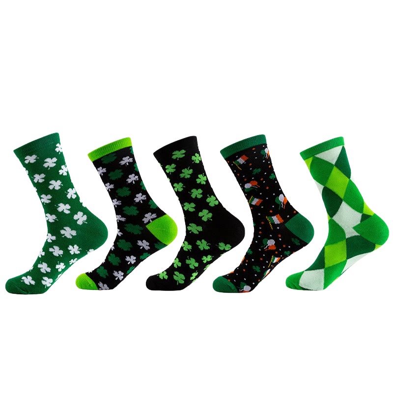 Lucky Clover Series Quarter Socks(5 Pairs) - Multicolor B - EU36-42(US3-8.5) - image 16