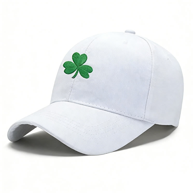 Plus Size Green Shamrock Baseball Cap - White - One Size - image 1