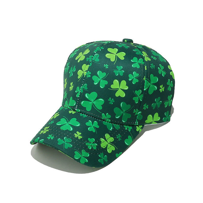 Plus Size Clover Print Baseball Cap - A - One Size - image 10