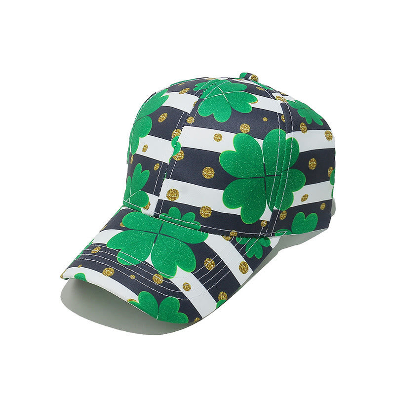 Plus Size Clover Print Baseball Cap - E - One Size - image 6