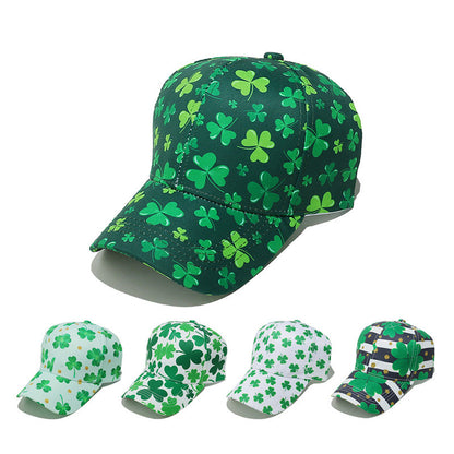 Plus Size Clover Print Baseball Cap - image 0