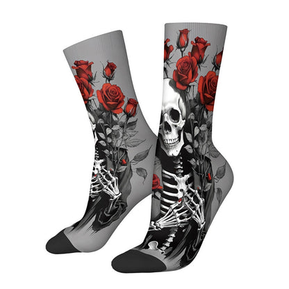 3D Skull Quarter Socks(3 Pairs) - B - EU36-42(US3-8.5) - image 5