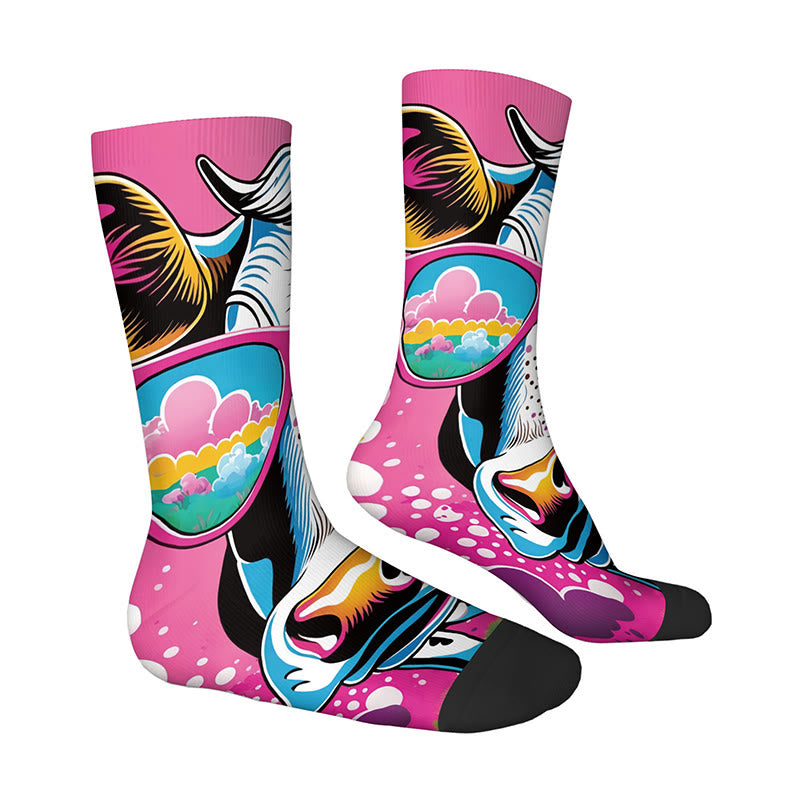 3D Horse Frog Quarter Socks(4 Pairs) - image 6