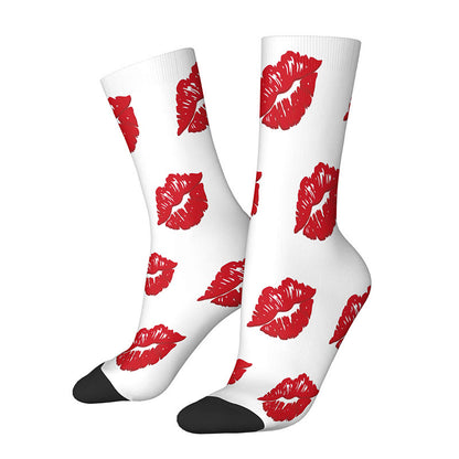 3D Lips Bow Us Dollars Quarter Socks(3 Pairs) - E - EU36-42(US3-8.5) - image 7