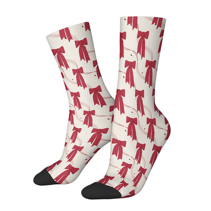 3D Lips Bow Us Dollars Quarter Socks(3 Pairs) - D - EU36-42(US3-8.5) - image 6