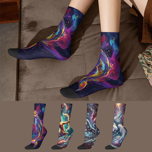 3D Universe Quarter Socks(4 Pairs) - Multicolor - EU36-42(US3-8.5) - image 0