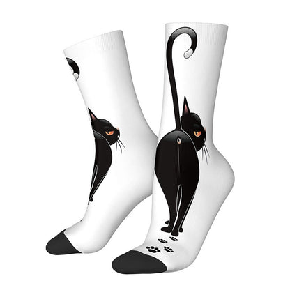 3D Cats Quarter Socks(3 Pairs) - A - EU36-42(US3-8.5) - image 3