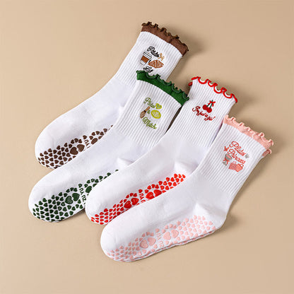 Cherry Coffee Yoga Socks(4 Pairs) - image 14