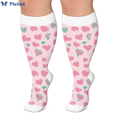 Plus Size Playful Heart Series Compression Socks - image 4