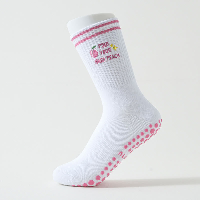 Pink Peach Yoga Socks(3 Pairs) - image 5