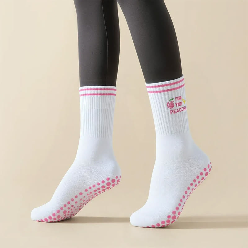 Pink Peach Yoga Socks(3 Pairs) - image 2