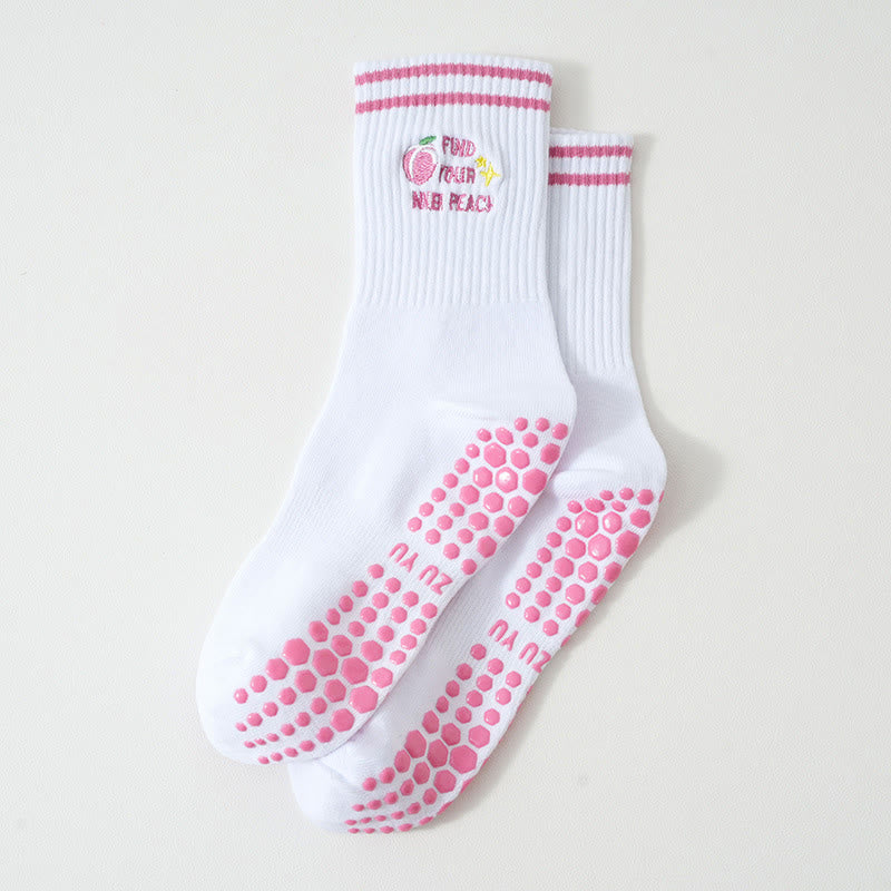 Pink Peach Yoga Socks(3 Pairs) - image 1