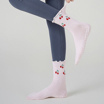 Cherry Lemon Grip Socks(3 Pairs) - image 1