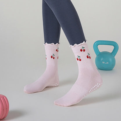 Cherry Lemon Yoga Socks(3 Pairs) - image 2