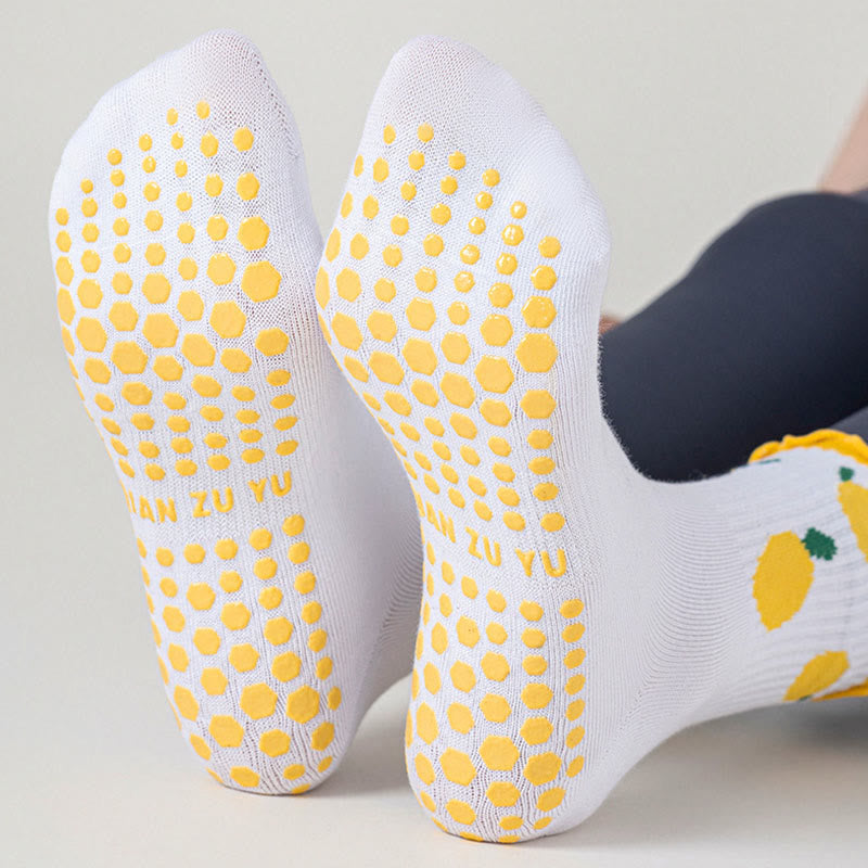 Cherry Lemon Yoga Socks(3 Pairs) - image 11