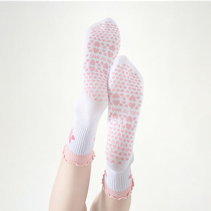 Strawberry Cherry Heart Grip Socks(3 Pairs) - image 4