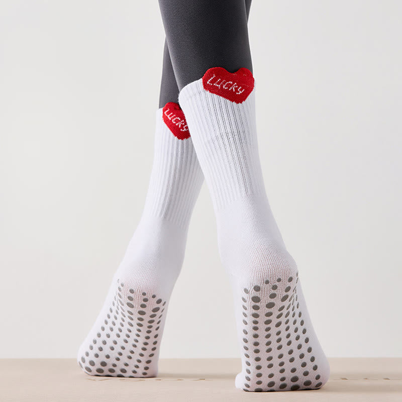 Lucky Heart Grip Socks(4 Pairs) - image 1