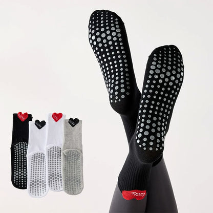 Lucky Heart Grip Socks(4 Pairs) - image 0