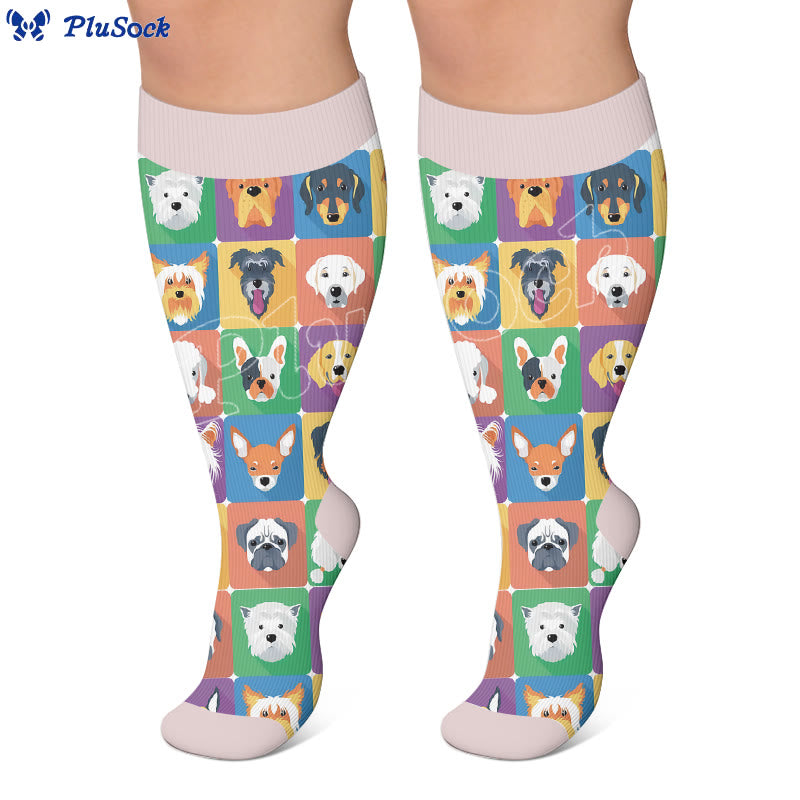 Plus Size Pet Print Compression Socks - image 3