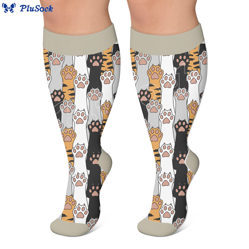 Plus Size Pet Print Compression Socks - image 2
