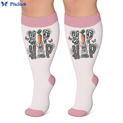 Plus Size Easter Print Compression Socks - image 4