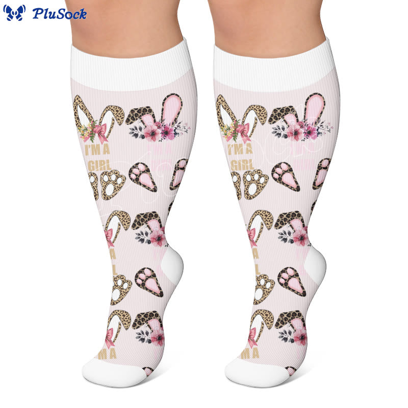 Plus Size Easter Print Compression Socks - image 3