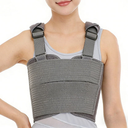 Post Surgery Adjustable Breast Compression Bandage - Dark Grey - XL - image 6