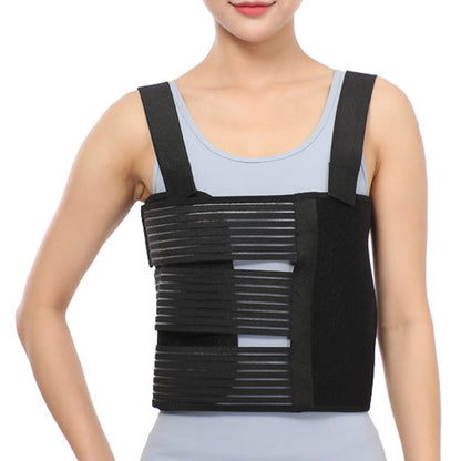 Post Surgery Triple Lift Chest Compression Bandage - Black - XL - image 2