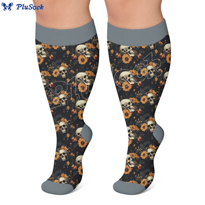 Skull Floral Compression Socks - image 3