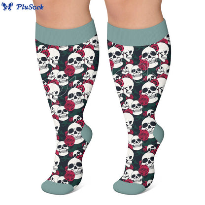 Skull Floral Compression Socks - image 2