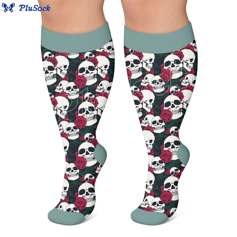Plus Size Skull Compression Socks - image 4