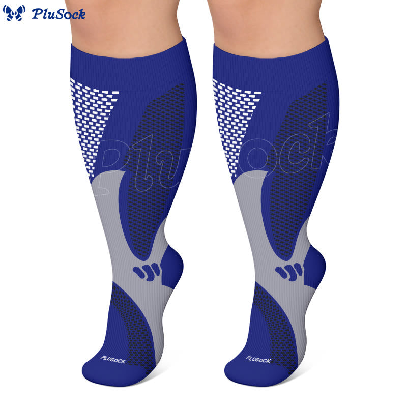 Plus Size Bright Sport Compression Socks - image 2