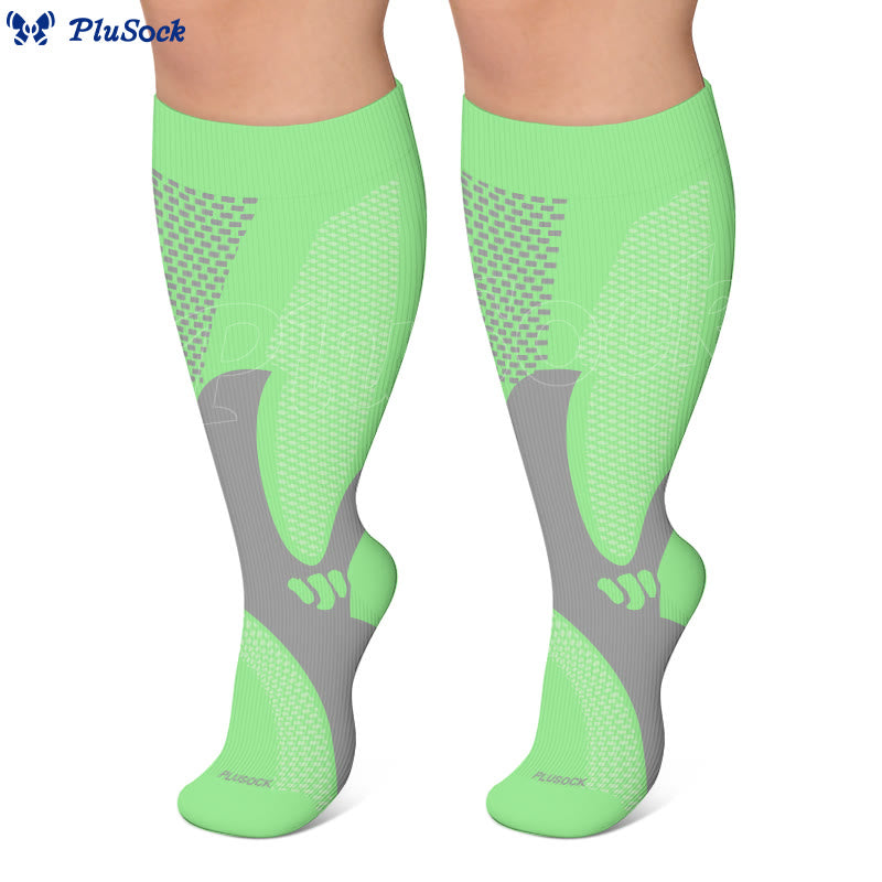 Plus Size Bright Sport Compression Socks - image 3